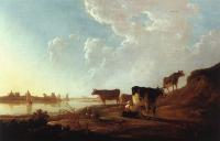 Aelbert Cuyp - River Scene With Milking Woman